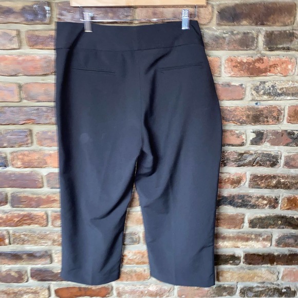 Nicole Miller Brown Wide Leg Cropped Flat Front Dress Pants Women's Size 12 - Picture 4 of 5